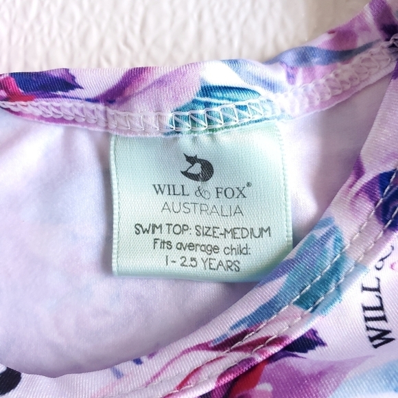 Will & Fox 2 Piece Swim Tankini & Diaper Floral Baby Girls 0-36 Months - Picture 4 of 9